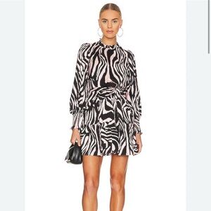 DVF Kali Dress zebra bark giant misty pink